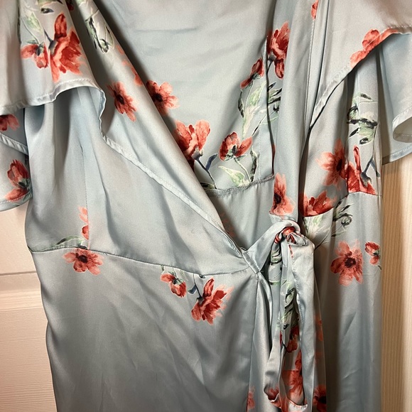 Gorgeous Floral Silk Dress Large - Picture 6 of 8